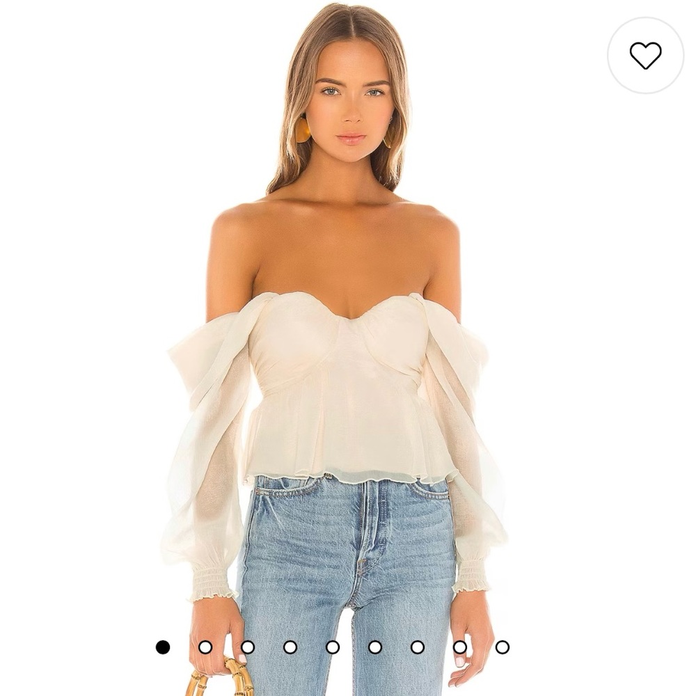 House of Harlow 1960 x Revolve Burna Blouse in cream size L